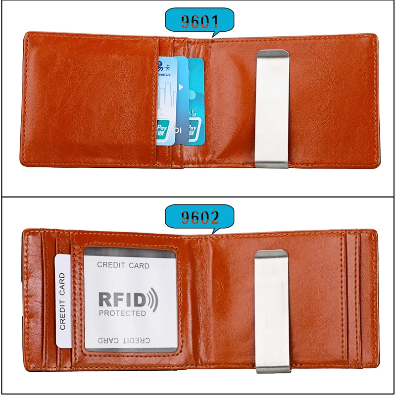 HBP 22 Hight Quality Moda Men Real Leather Credit Card Card Case Coin Burse Money Clip Wallet2610