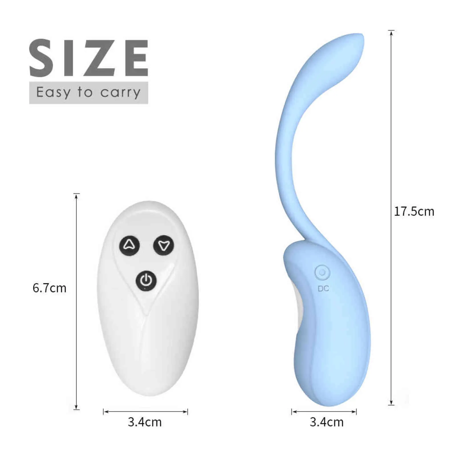 Uova a 16 velocità di vibrazione dei giocattoli del sesso le donne Vibratore del punto G Ben Wa Ball Telecomando Esercizio di Kegel Vaginale 1124