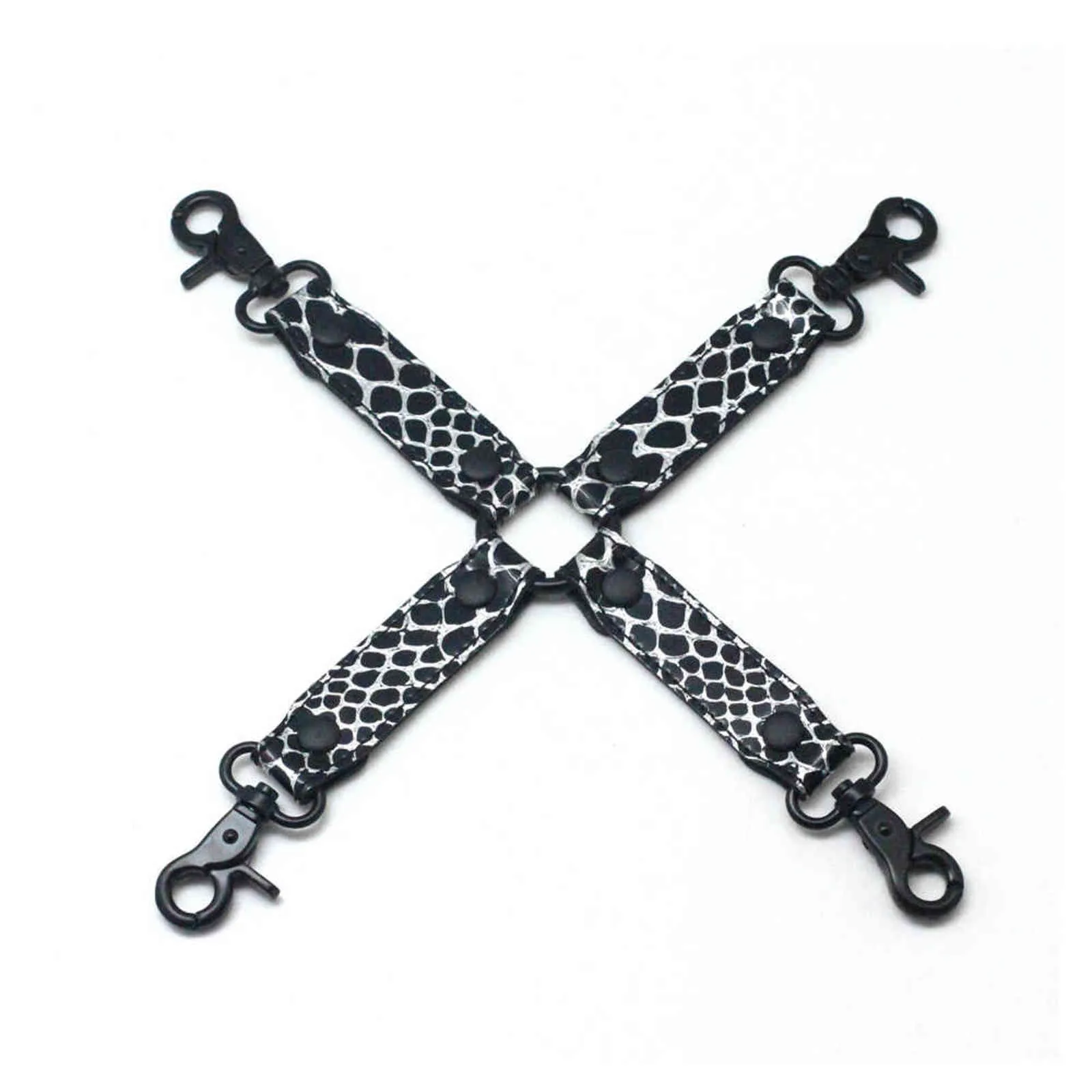 NXY Vuxenleksaker Svart stenmönstrad PU Hogtie och hårdvara BDSM Bondage Flirta Fetisch Sexleksak 1201_voghion.com