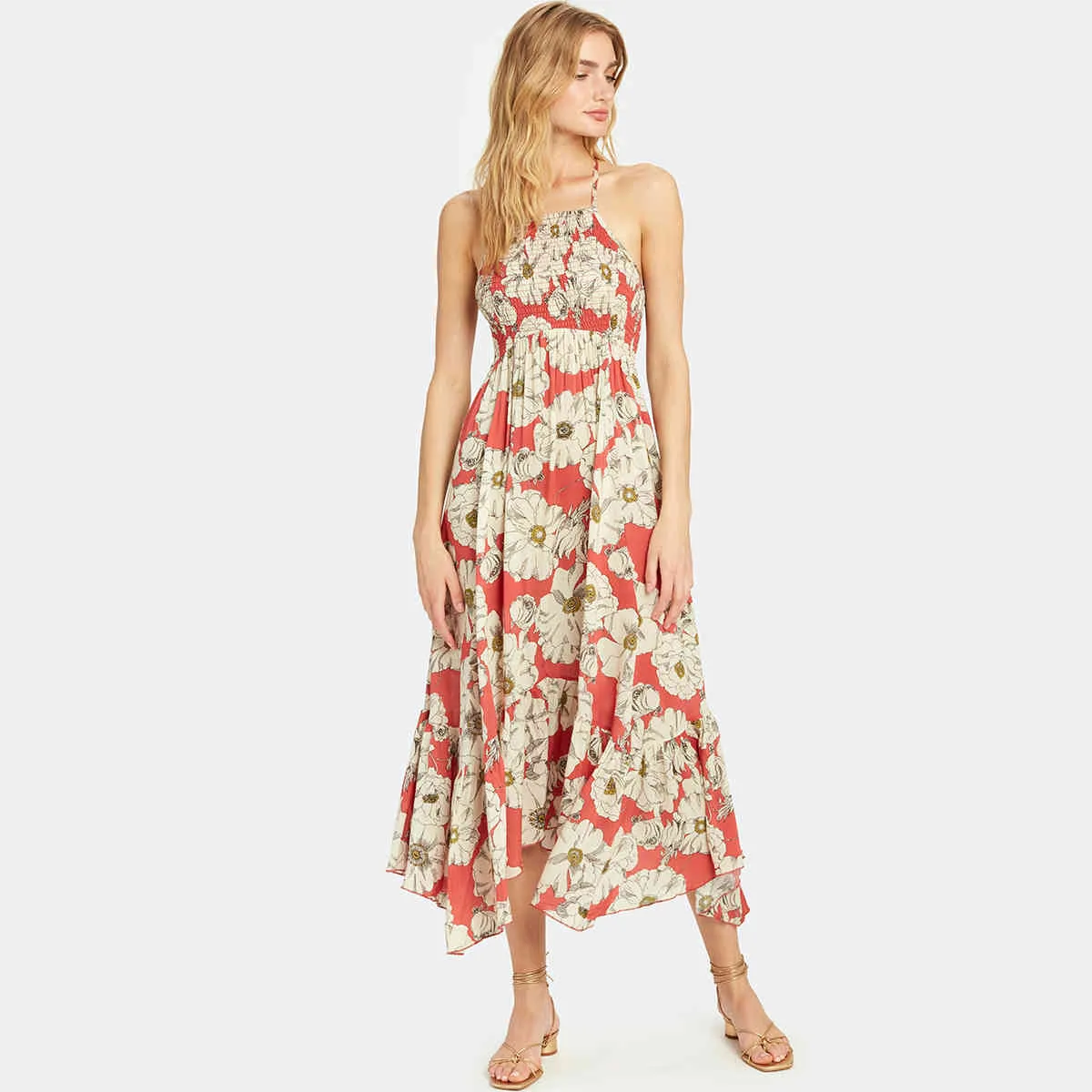 Jastie Heatwave Printed Maxi Dress Kvinnor Crisscross Straps Square Neck Ärmlös Sommar Klänningar Boho Casual Beach Sundress 210419