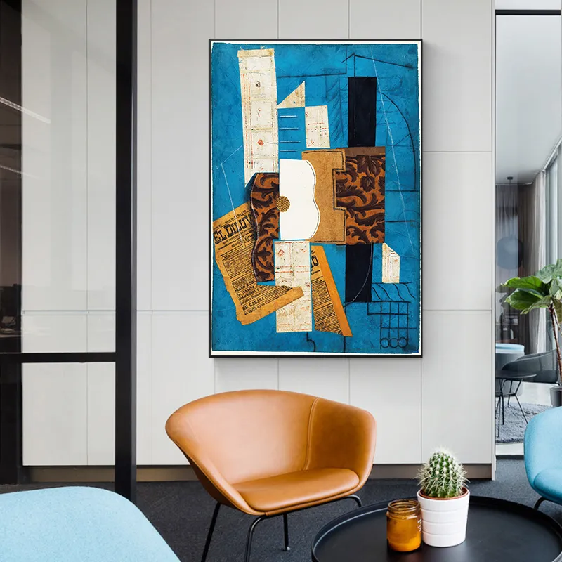 Picasso Famoso dipinto su tela Linea astratta Geometria Poster e stampa Retro Immagine di arte della parete soggiorno Decorazioni la casa Cuadro3952270
