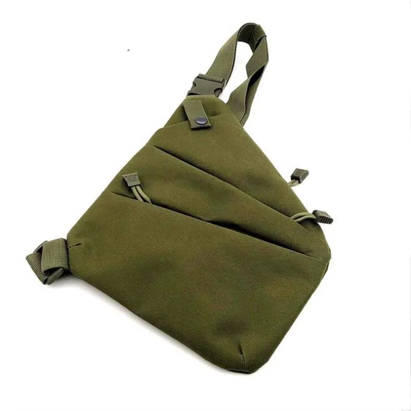 Sacos de cosas Nylon Almacenamiento táctico Pistola Bolsa de transporte Funda de pistola Derecho Hombro izquierdo Antirrobo Cofre oculto para ciclismo Senderismo 268A