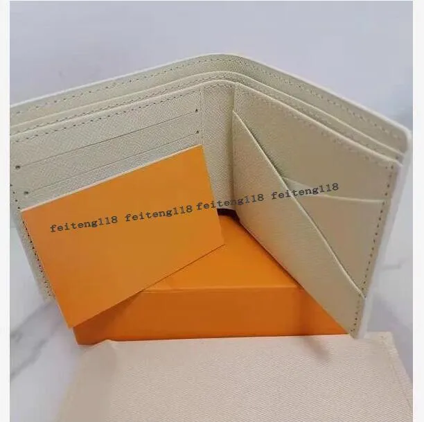 Fashion Herren Kurzerbringungskartenhalter Männer Brieftaschen Streifen strukturiert mehrere Bifold kleine Geldbörse mit Box197a