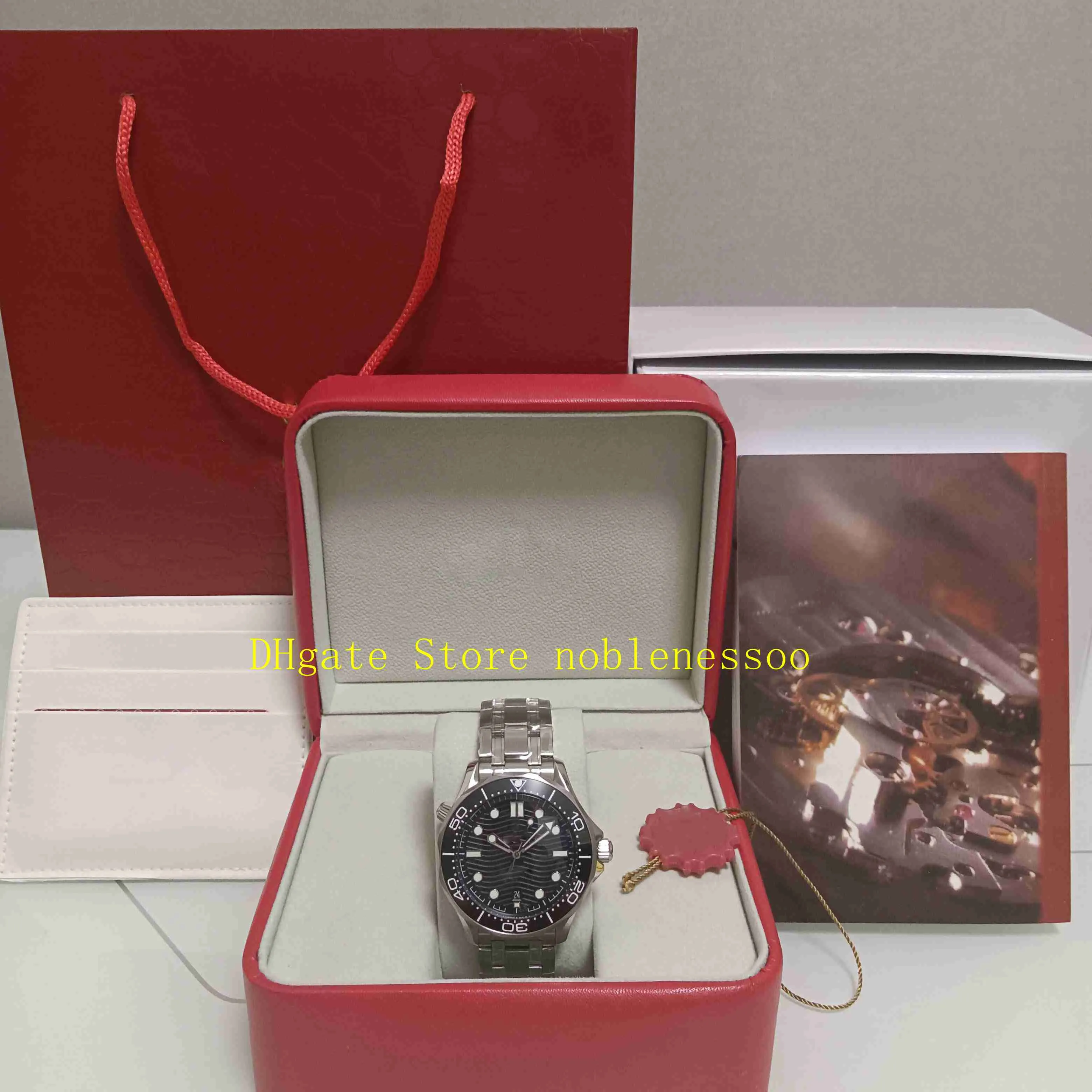 Met originele doos Top Heren Cal 8800 uurwerkhorloges Heren 42 mm zwarte wijzerplaat 300M 007 Diver Sportarmband Horloges Automatische Mech302j
