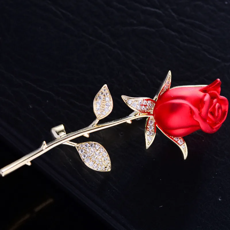 Okily Rose Broche Elegante Temperament Pin Valentine's Moederdag Gift Floral Flower Dress Cheongsam Accessoires