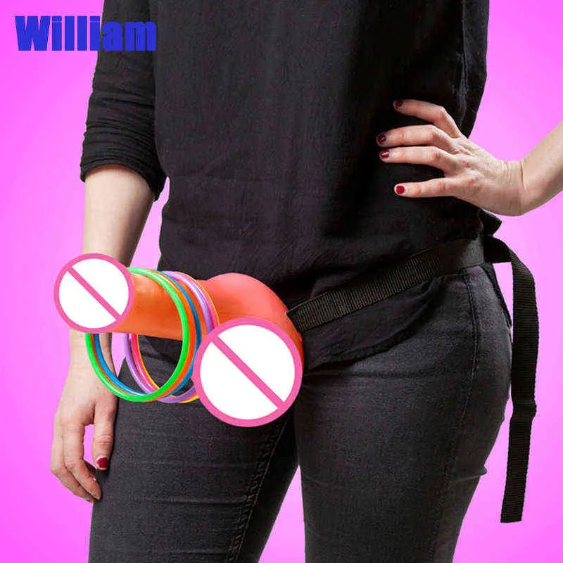 William set Bachelorette Party Fournitures Pénis Lancer Dick Têtes Mariée Pour Être Poule Nuit Anneau Lancer Jeu Nuptiale Douche Décoration 23054619