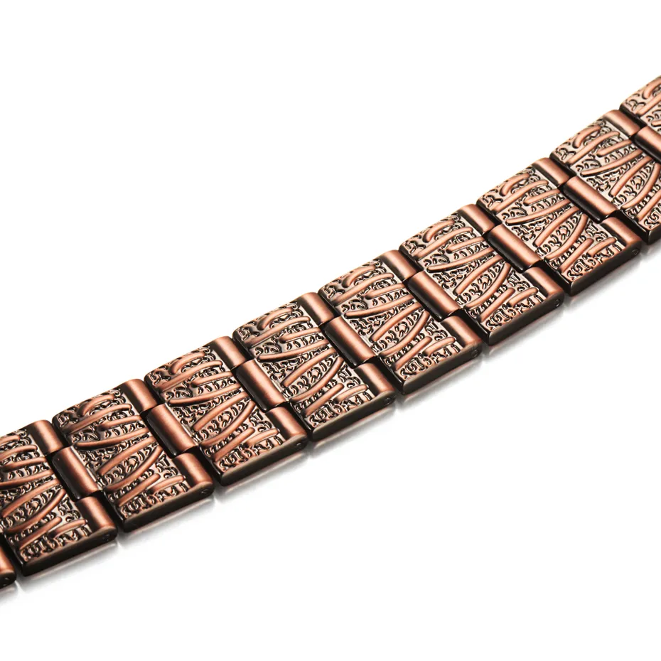 Bracelet de soulagement de la douleur magnétique en cuivre pur vintage pour les hommes Aimments à double rangée Chaîne Homme Dropship 20211833063
