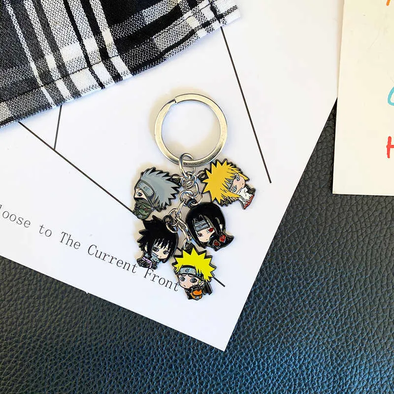 Hot Anime Keychain Cartoon Figur Uchiha Sasuke Thema Anhänger Keychains