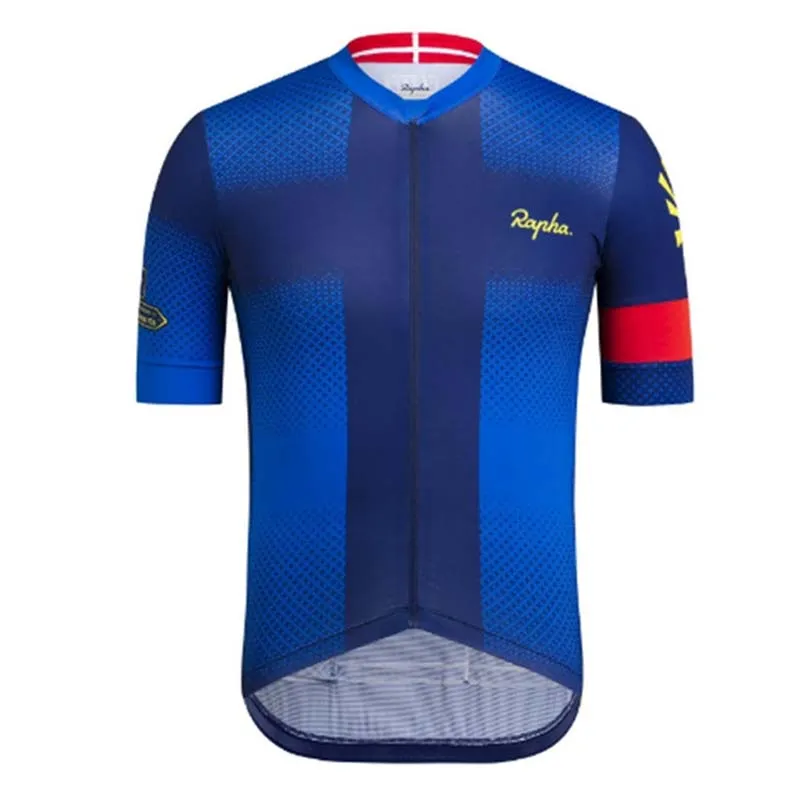 2021 Summer Breathable Pro Team RAPHA Men's Cycling Jersey Road Racing Shirts Short Sleeves Bicycle Tops Quick Dry Outdoor Sp215C