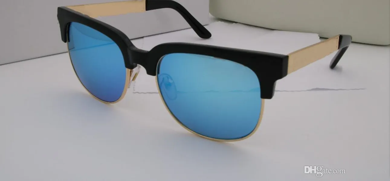 2023 Designer de luxo redondo óculos de sol de alta qualidade metal dobradiça óculos de sol homens mulheres óculos de sol uv400 lente unisex com origina3263