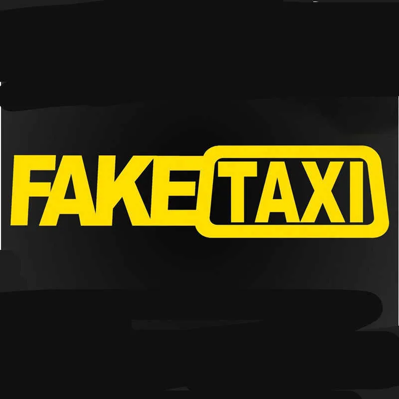 Funny FAKE TAXI Car Auto Sticker FakeTaxi Decal Emblem Self Adhesive Vinyl Universal For BMW Ford VW Honda Kia Opel Kia5039199