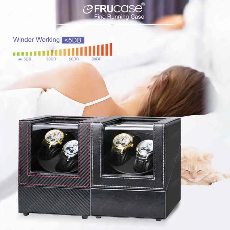 [Mise à niveau] FRUCASE PU Watch Winder pour montres automatiques Watch Box 1-0 / 2-0 220113