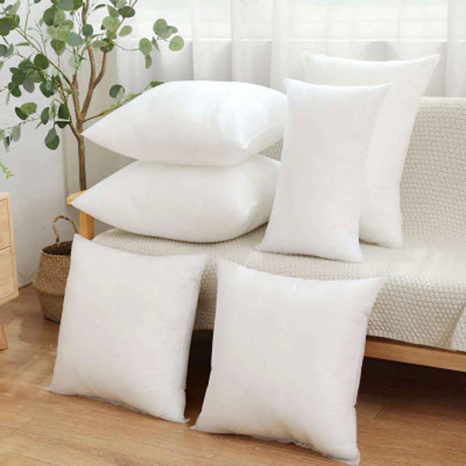 Noyau de coussin de tête de lit en tissu non tissé, remplissage intérieur d'oreiller d'hôtel, maison, coton rembourré, noyau de coussin de tête de lit blanc Non tissé