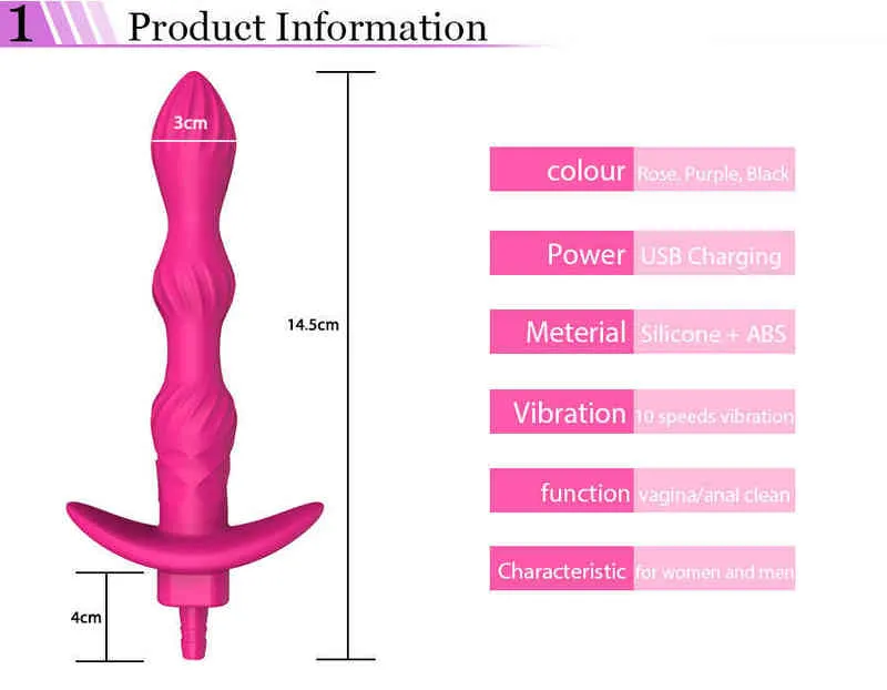NXY Wibratory Nowy 10 Prędkość Koraliki Anal Silikonowe Wibratory dla kobiet Mężczyźni Cleanse Kobiet Wagina Dorosłych Anal Wtyczka Masturbator Sex Zabawki Dla Kobiety 0105