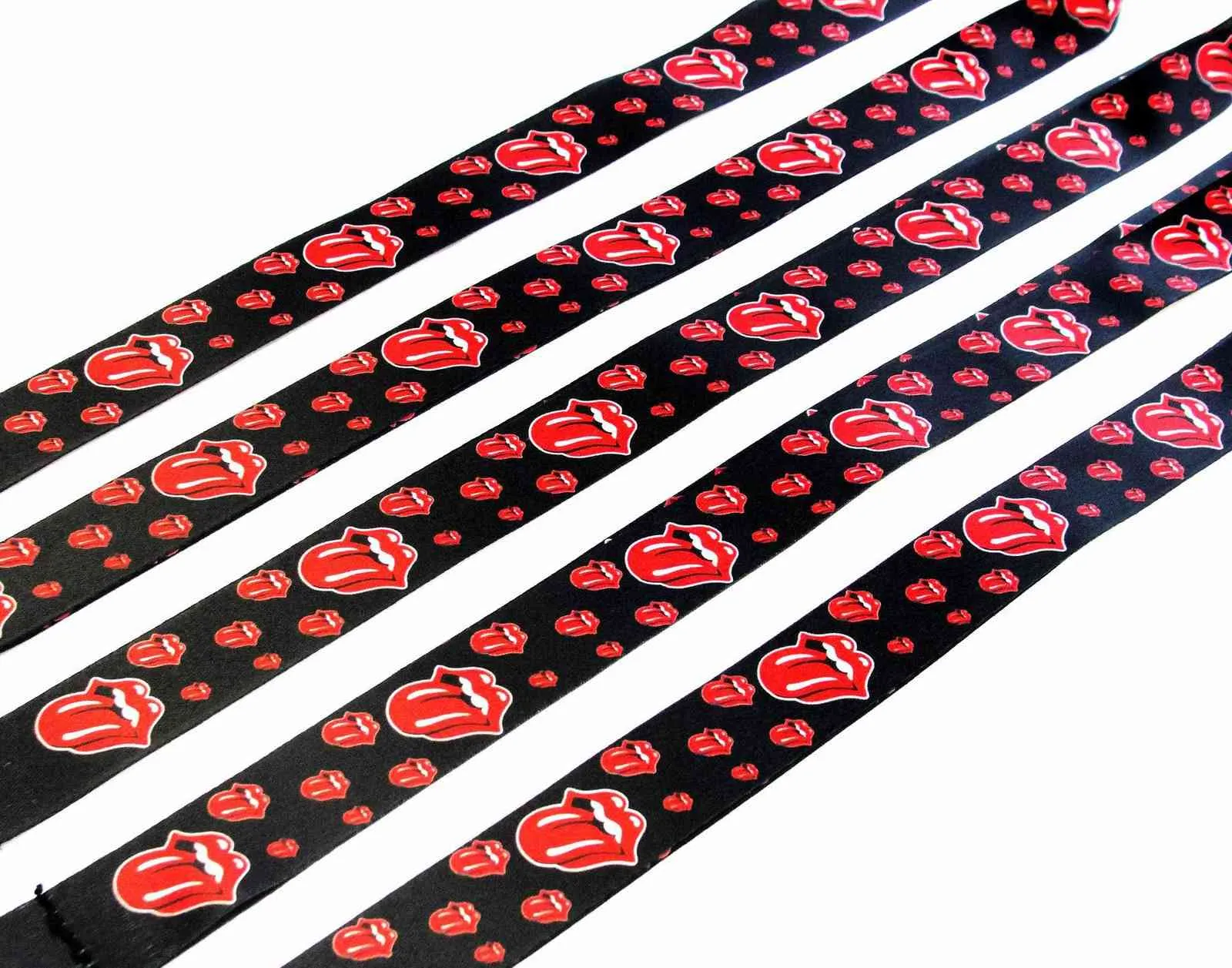 10st Cartoon Red Lips Lips Lanyard Keychain Neckrem för ID-kort Cellphone Straps Badge Holder DIY Hängande rep Neckband