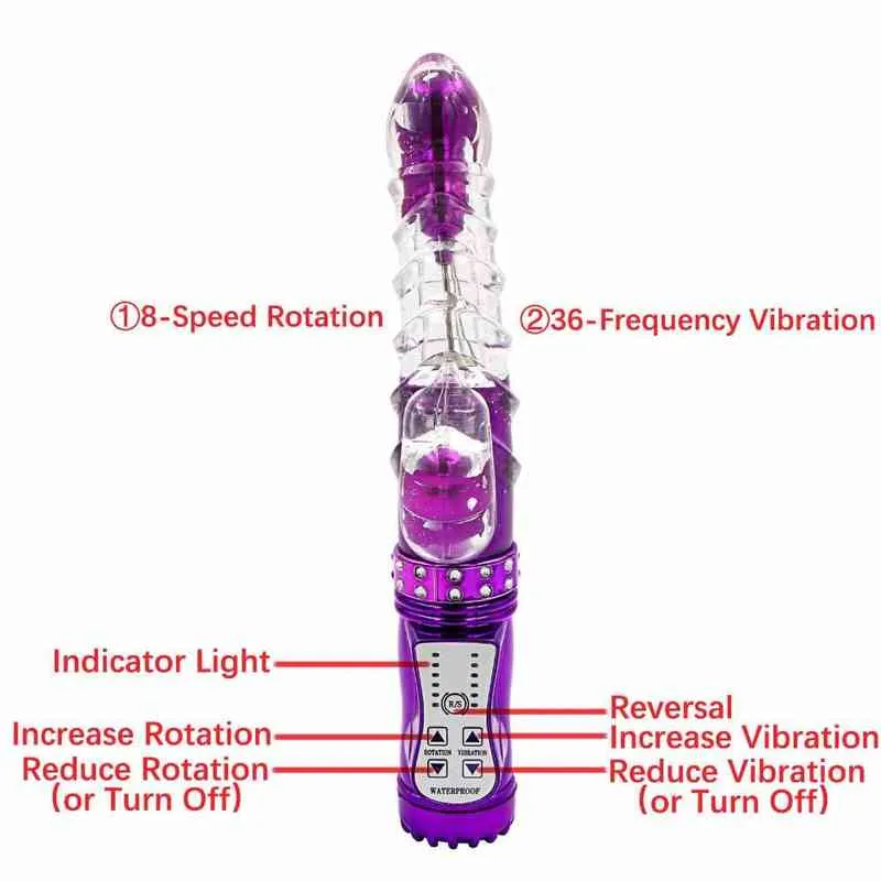 Nxy Vibrators Sex 360 graus Swing Dildo Brinquedos para Mulher Dual Clitóris Estimulador G Spot Rabbit Machine Shop 1220