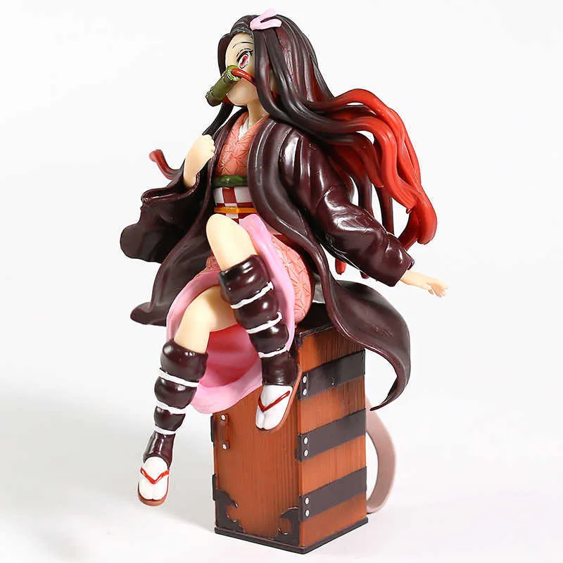 Kimetsu no Yaiba Japan Anime Figures Kamado Nezuko PVC Action Figure 17CM sexy girl figure Model Toys Doll Gift Q07226406191