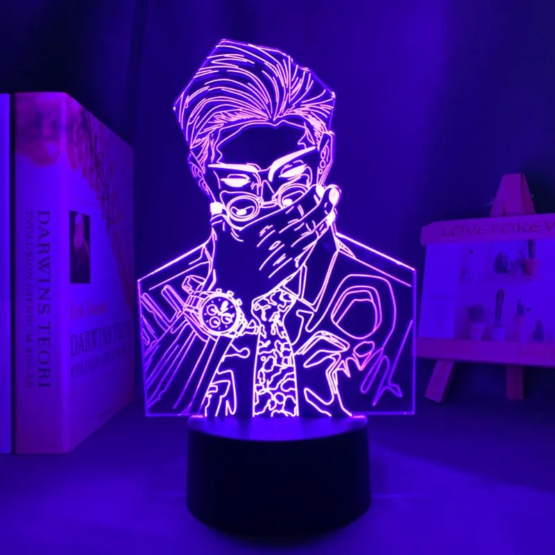 Nocne światła anime lampa Kento Nanami Light Jujutsu Kaisen Led na urodzinowy prezent Nightlight204e