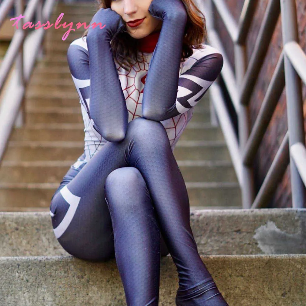 2020 Costumes d'Halloween pour les femmes de super-héros film Cindy Moon Costumes Cosplay Spider Silk Cosplay BodySuit G09253412226