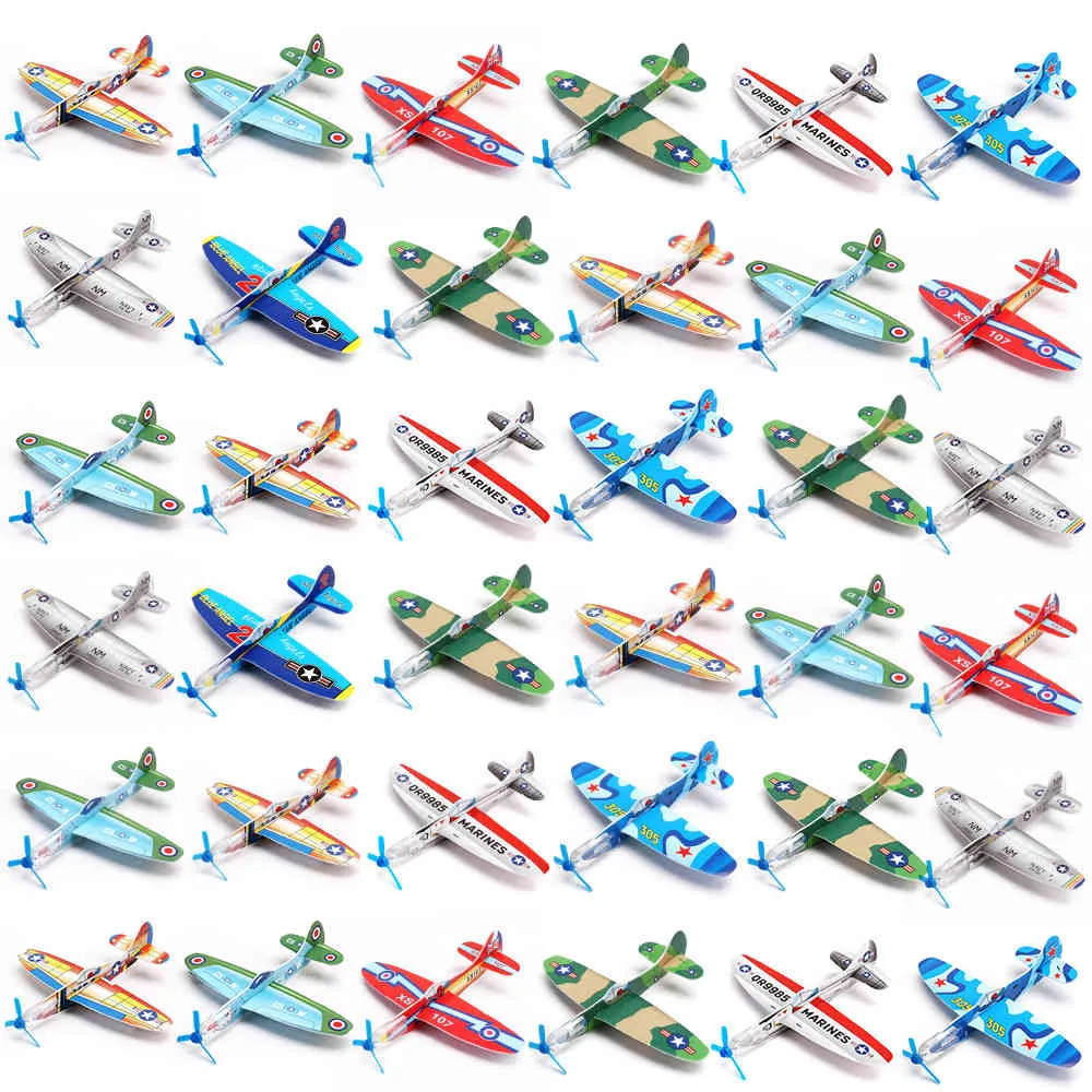 Diy Flying Glider Foam Planes for Children Mini Paper Airplane Geweldig verjaardagsfeestje Guny Bag Fillers Kids Pinata6336846