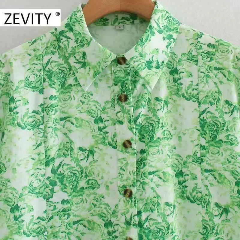 women fashion turn down collar print green shirt dress office ladies button business vestido chic straight dresses DS4434 210420