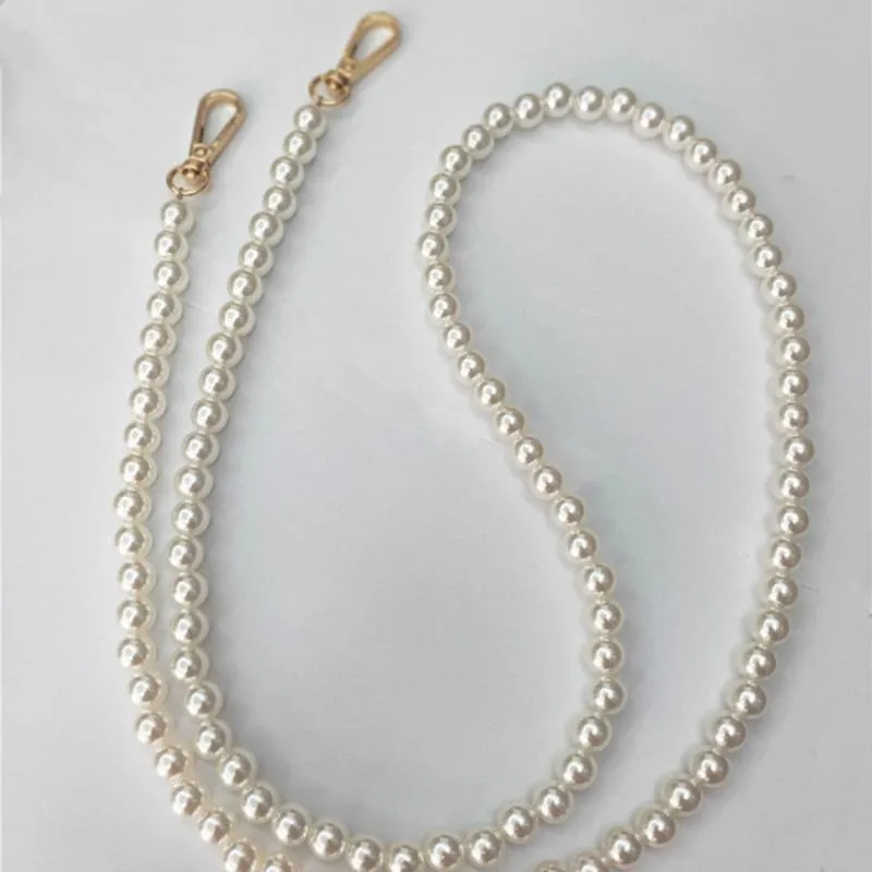 Sangle en perles de marque pour sacs à main, accessoires de sac à main, poignées de ceinture, chaîne de perles mignonnes, fourre-tout, pièces pour femmes, sac à fermoir en or 295Q