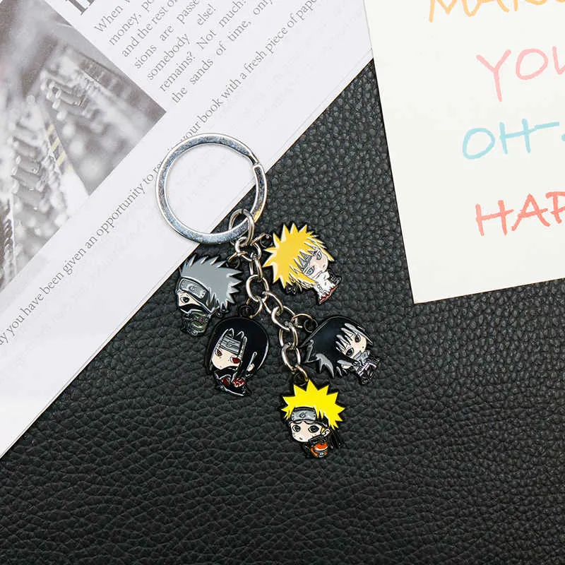 Hot Anime Keychain Cartoon Figura Uchiha Sasuke Pingente Keychains