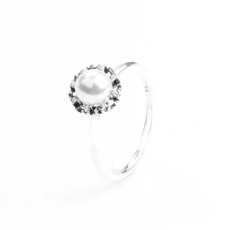 Anéis clássicos de cor prata com flor pérola borboleta arroz orelha cristal anel de festa de casamento para mulheres joias q0603273x