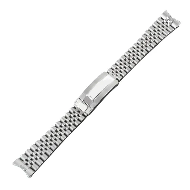 Horlogebanden Jubileum Horlogeband 2021 Heren 20 mm 316L roestvrijstalen armband Zilver Glide-Lock gesp voor 40 mm Sub Case238m