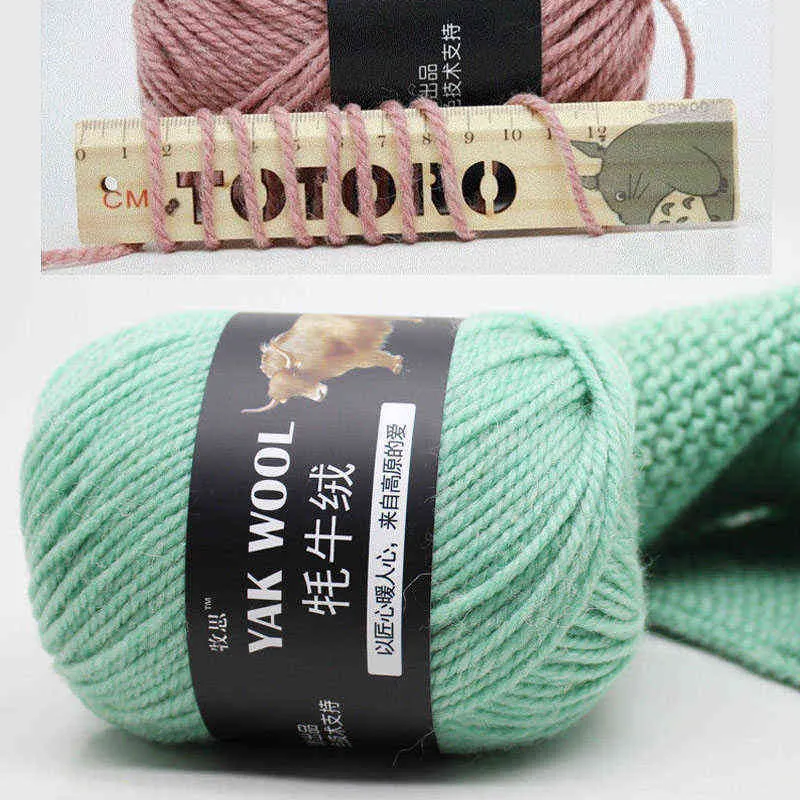 tricoté 3 plis écharpe épaisse bricolage laine crochet boule 100g Yak coloré cachemire DK pull fil artisanat qualité vente en gros Y211129