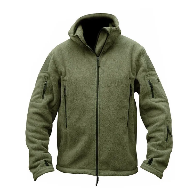 Winter Airsoft Military Jacket Men Fleece Tactical Army Green Jacket Thermal Hooded Jacket Coat Autumn Outerwear Mens Clothing 220228