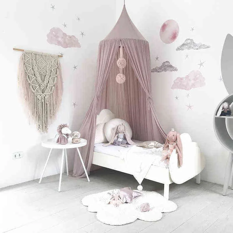 Nordic Style Princess Chiffon Kids Baby Bed Room Canopy Mosquito Net Curtain Bedding Dome Tent 2111064014242