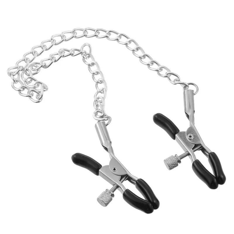 Yutong Kunstleder-Halsband mit Brustklemme, Clip-Kette für Paare, SM, Natur, Spielzeug für Frauen. Lustige und interessante Spiele für Erwachsene