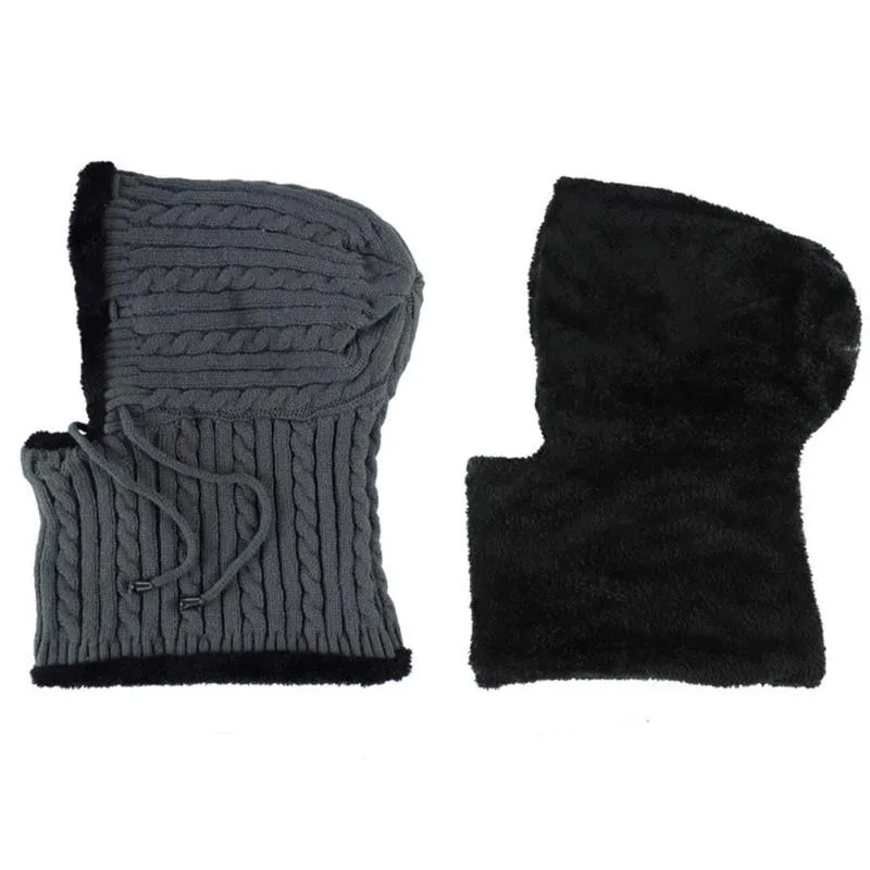 Şapkalar, Atkılar Eldiven Setleri Siyam Şapka Eşarp Kadınlar Için Set Kış Erkekler Beanie Örme Kadife Unisex Kayak Kap Açık Sıcak Skullies