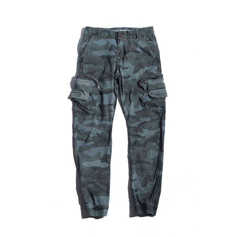 Glacialwhale mens lastbyxor män 2021 kamouflage joggare manlig hip hop streetwear byxor jogging multi-pocket byxor för män h1223