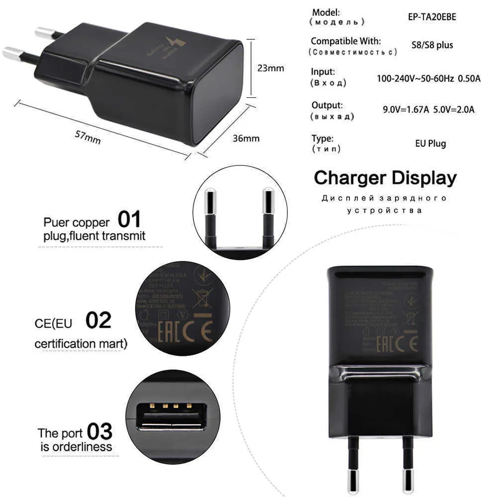 A90 A50 Samsung Car A51 A41 A31 A21 A21 A01 A70 M30S M21 빠른 충전기 및 Type-C USB 충전 케이블 USB Type-C Wall Charger Adapte153S