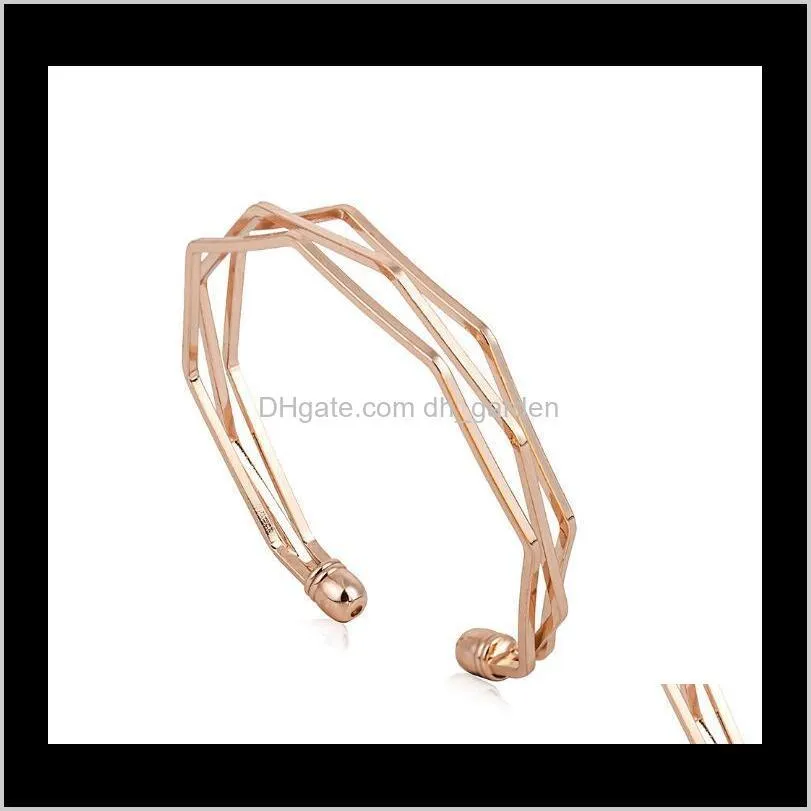 new personalized rose golden cuff bangles multi layer cuff bracelets best gifts for lover man women wristband jewelry