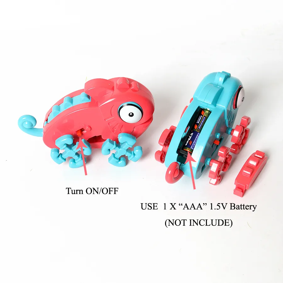 DIY Assemble Electric Chameleon Robot Science Model ToysSTEM Creative Animals Model Educational Interdraft Toys for Kids 6+