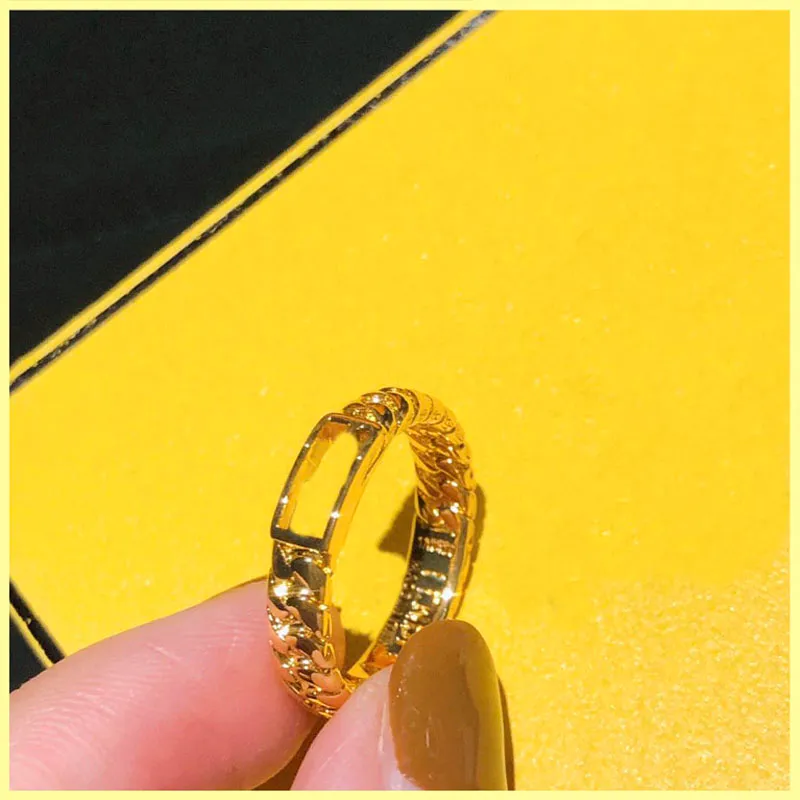 2021 Women Fashion Designer Rings Gold Ring Letters F Ring With Box Engagements For Womens Ring Designers Jewelry Ornaments 21080601Q