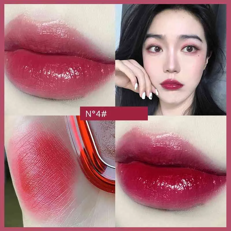 7 färger sexiga röda pinnar vattentät fuktgivande glasyrfärg långvarig nonstick cup läpppinne makeup koreansk kosmetik3735792