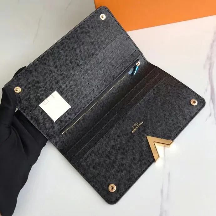 KIMONO Brand designer wallets Short Wallet Purse Card holder Original box new arrival new fashion promotion long Internal zip 2 co259B