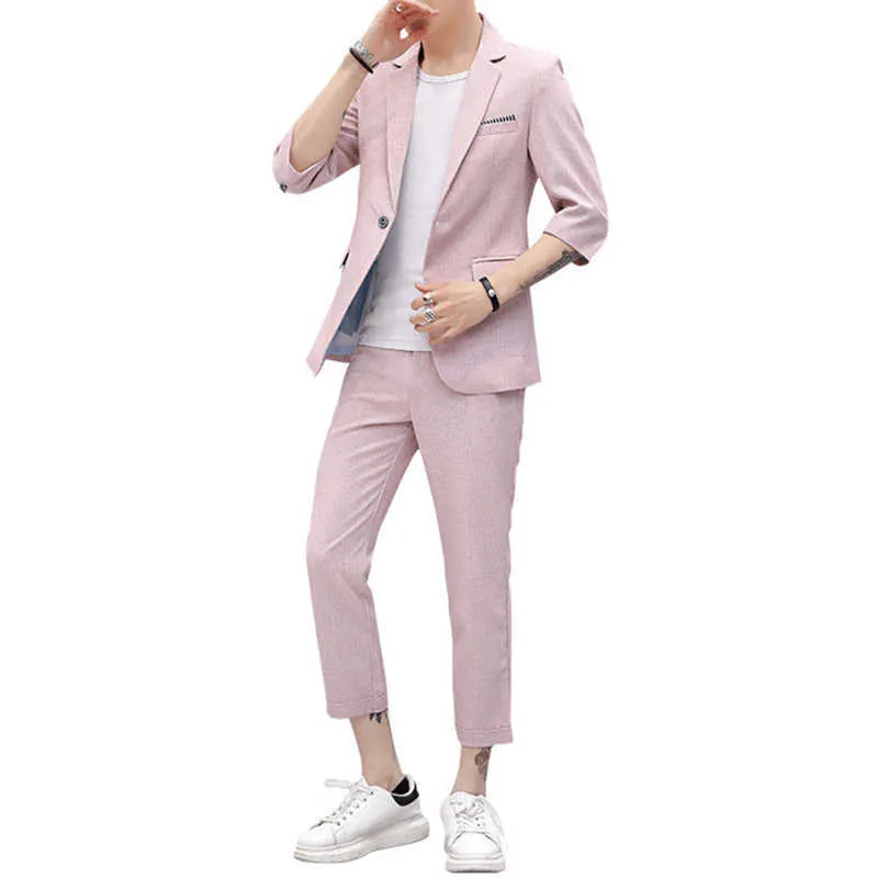 Vêtements d'été 2019 Mentes décontractées pantalon Blazer Glitter Costume Men Hommes Slim Fit Robe Côtes courtes Suit Velvet Blazers Fixers X0909
