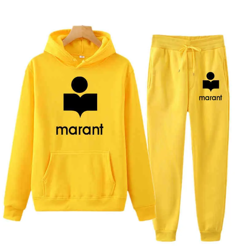 2022Marant eşofman 2 adet Set Kadınlar Büyük Boy Hoodies Sweatshirt Sweatshirt Joggers Spor Pantolon Takımları Femme Kıyafetleri Tweatsuits