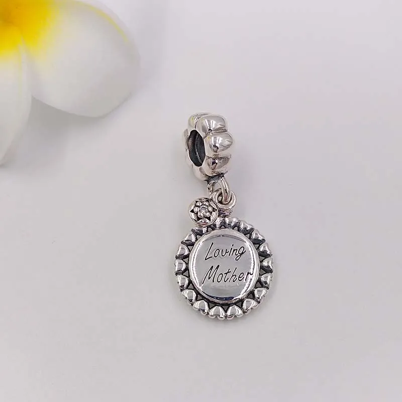 Ciondoli fai-da-te perline malocchio creazione di gioielli LOVING MADRE pandora argento sterling 925 braccialetto orgoglio donna uomo catena collana di perline ciondolo regali di compleanno 791127CZ