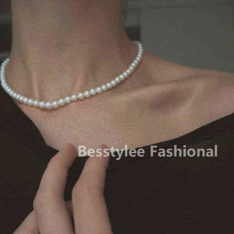Moda donna vintage collana di perle party elegante catena accessori retrò tutti abbinati a streetstyle