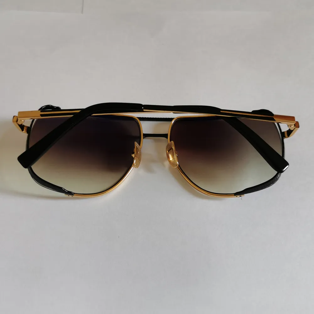 Runway Midnight Sonnenbrille für Herren, Goldbraun, Farbverlauf, Herren, spezielle Sonnenbrille, Vintage-Brille, Brillen mit Box3190