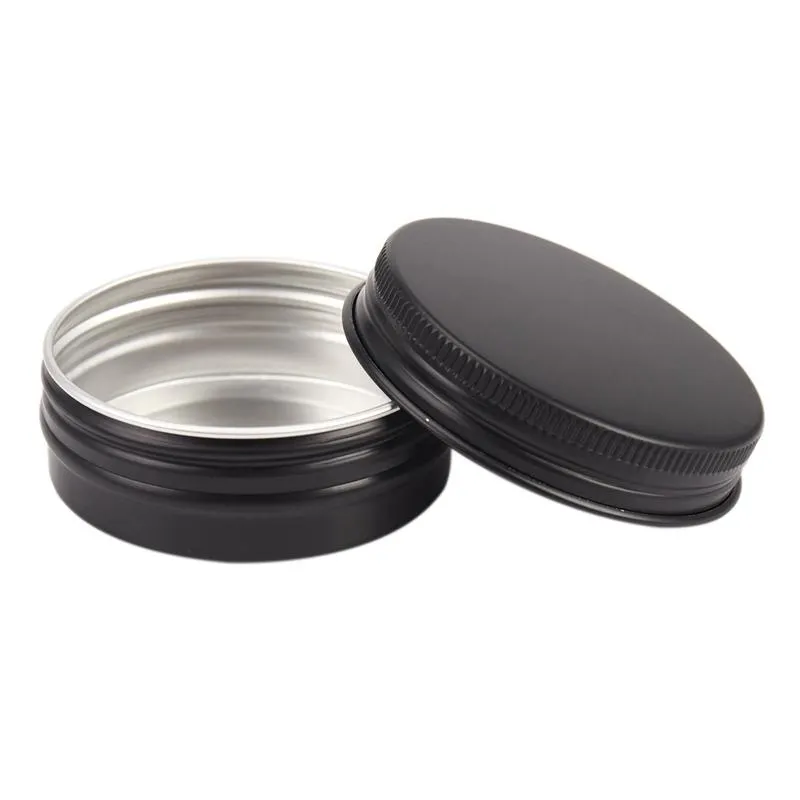 Opbergdozen Binnen Aluminium Tin - 80 Pack 1oz 30g Ronde metalen container Schroef Top Cosmetisch monster Containers Kaarden2429