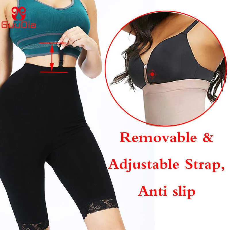 GUUDIA Womens Tummy Seamless Hi-Waist Butt Lifter Shapewear Power Shorts Mutandine contenitive da allenatore in vita sexy