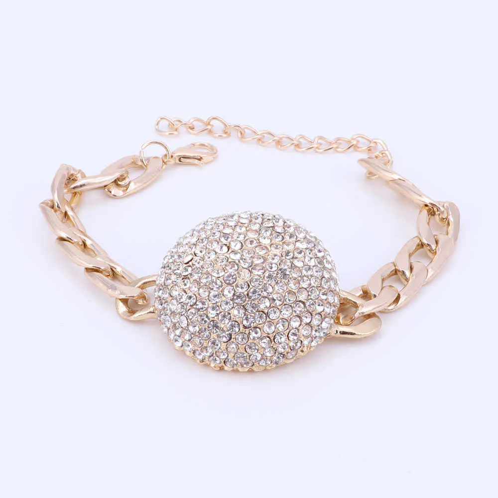 Conjuntos de jóias para mulheres cor de ouro festa de casamento acessórios nupciais colar brincos conjunto de moda cristal pingente traje h1022