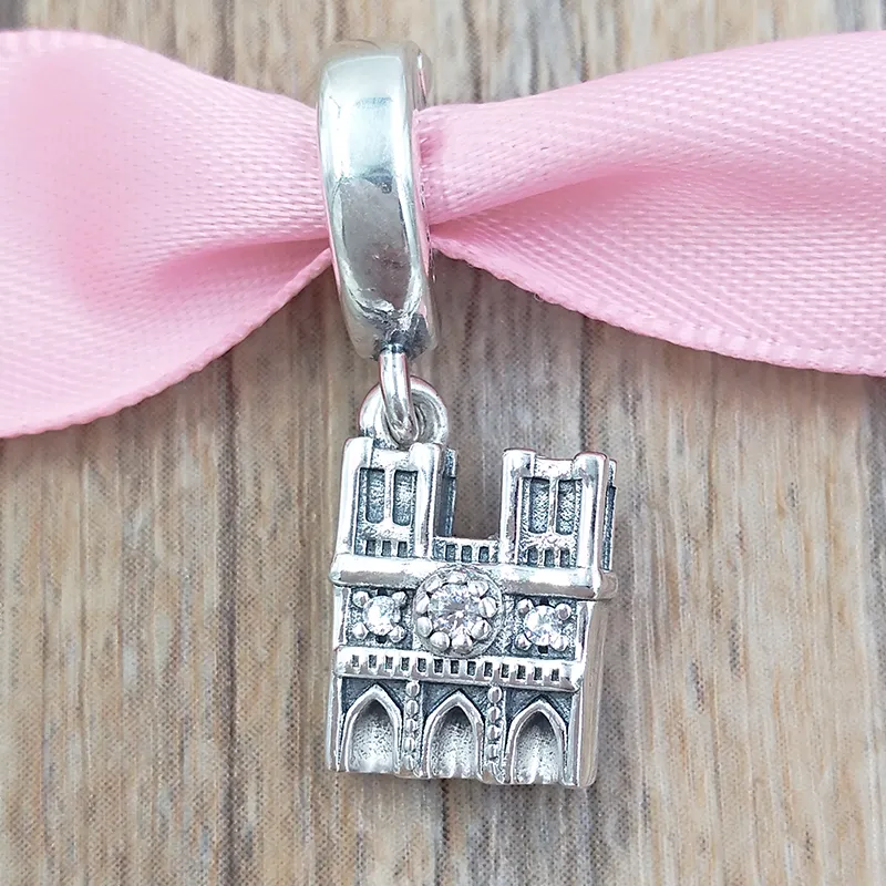 Sterling Silver smycken lagringsframställningssats pandora notre dame diy charm halloween slap armband män jubileum gåva till hennes kvinnor tonåring flicka barn kedja pärla #798257cz